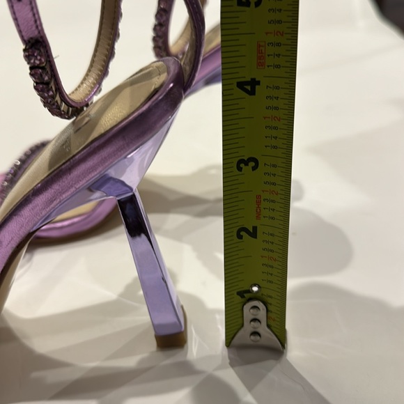 Marc Fisher NWT Karima Heel Stone Square Toe Strap Sandals. Light Purple,no box. - Picture 13 of 13